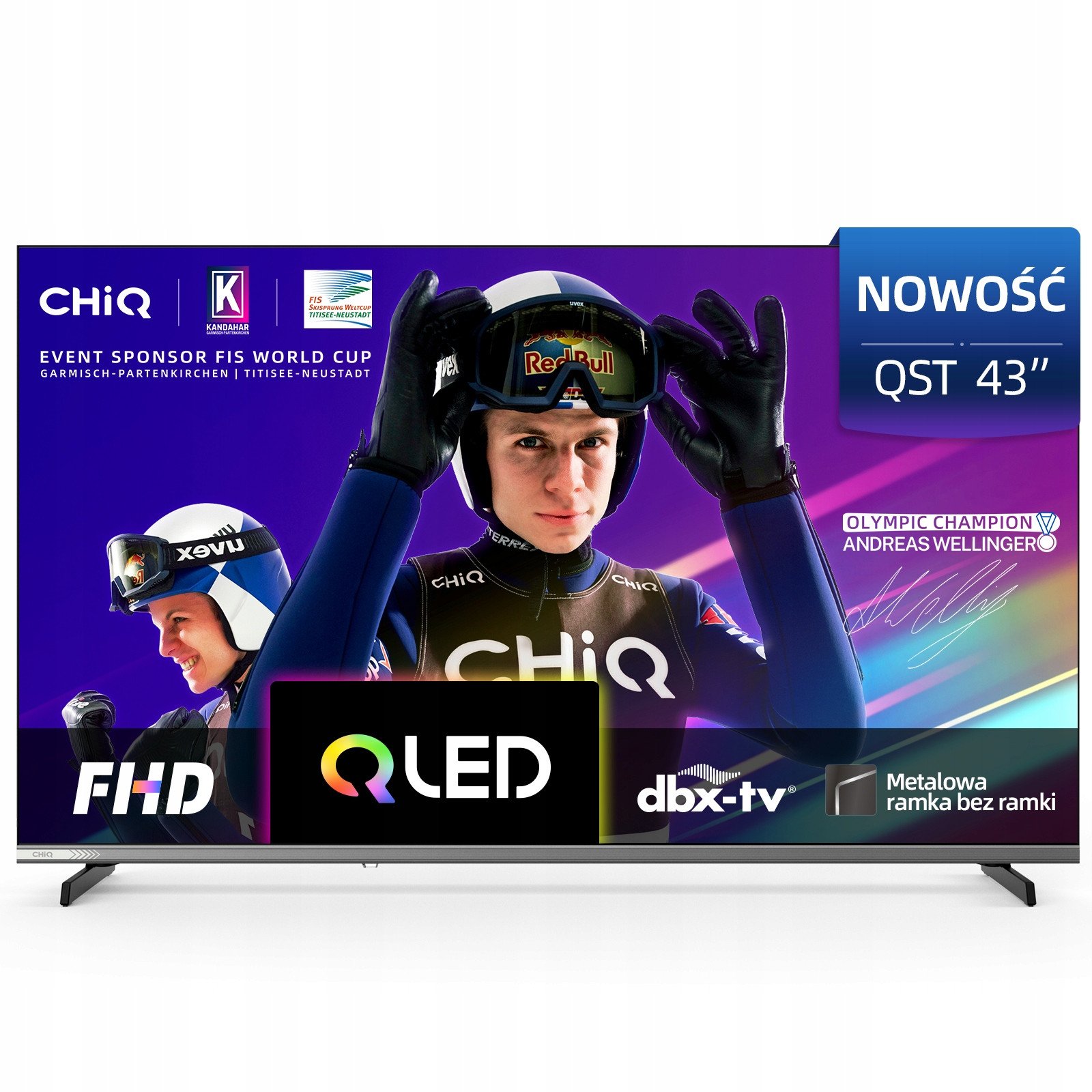 Televizor CHiQ L43QST, 43", FHD QLED, Android TV 14, i zi