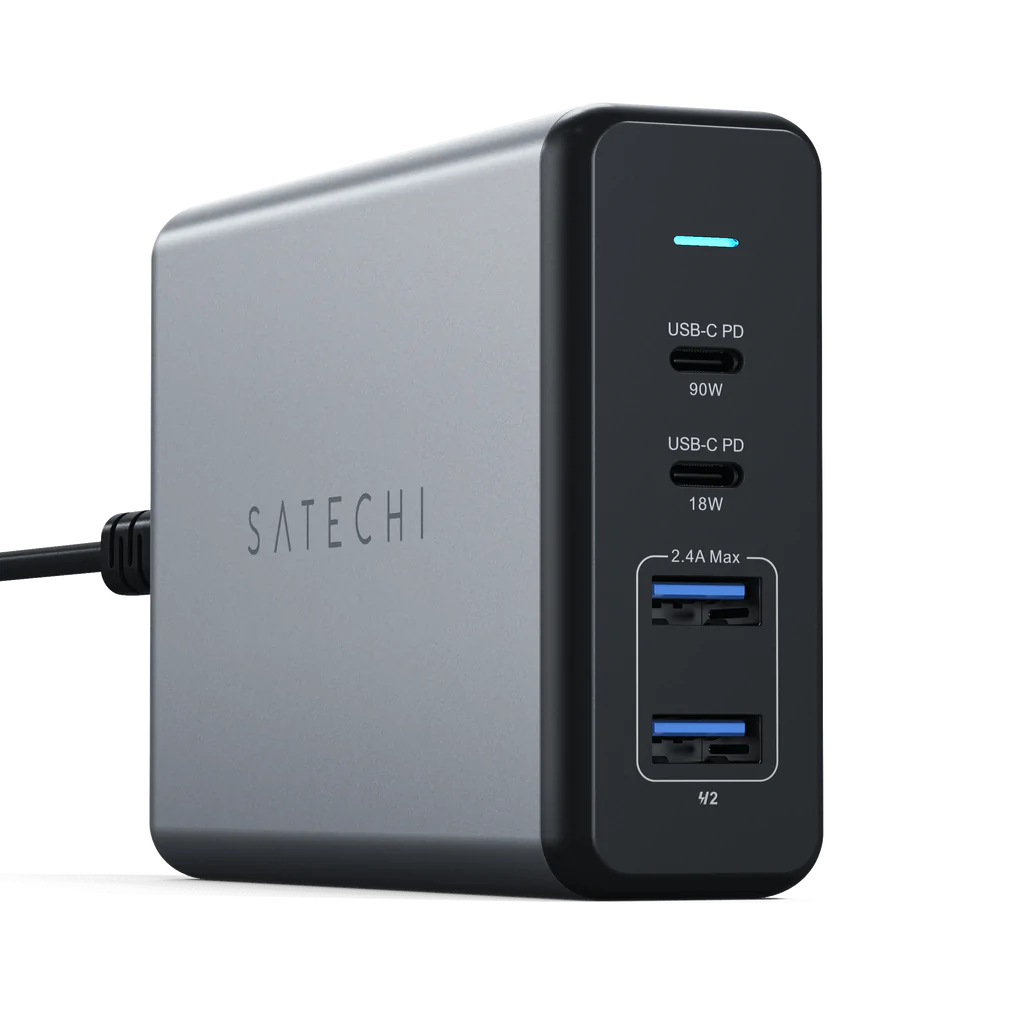 Karikues udhëtimi Satechi MultiPort USB-C, PD, QC 3.0, 108W, i hirtë
