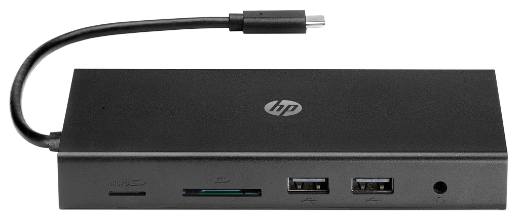 Qendër lidhjeje HP Travel USB-C Multi Port Hub, 1Gbps, e zezë