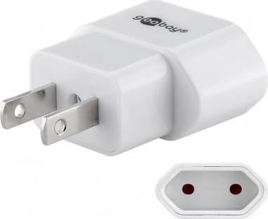 Adapter prizash Goobay 45345, Type A në Type C Europlug, 10A, i bardhë