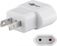 Adapter prizash Goobay 45345, Type A në Type C Europlug, 10A, i bardhë