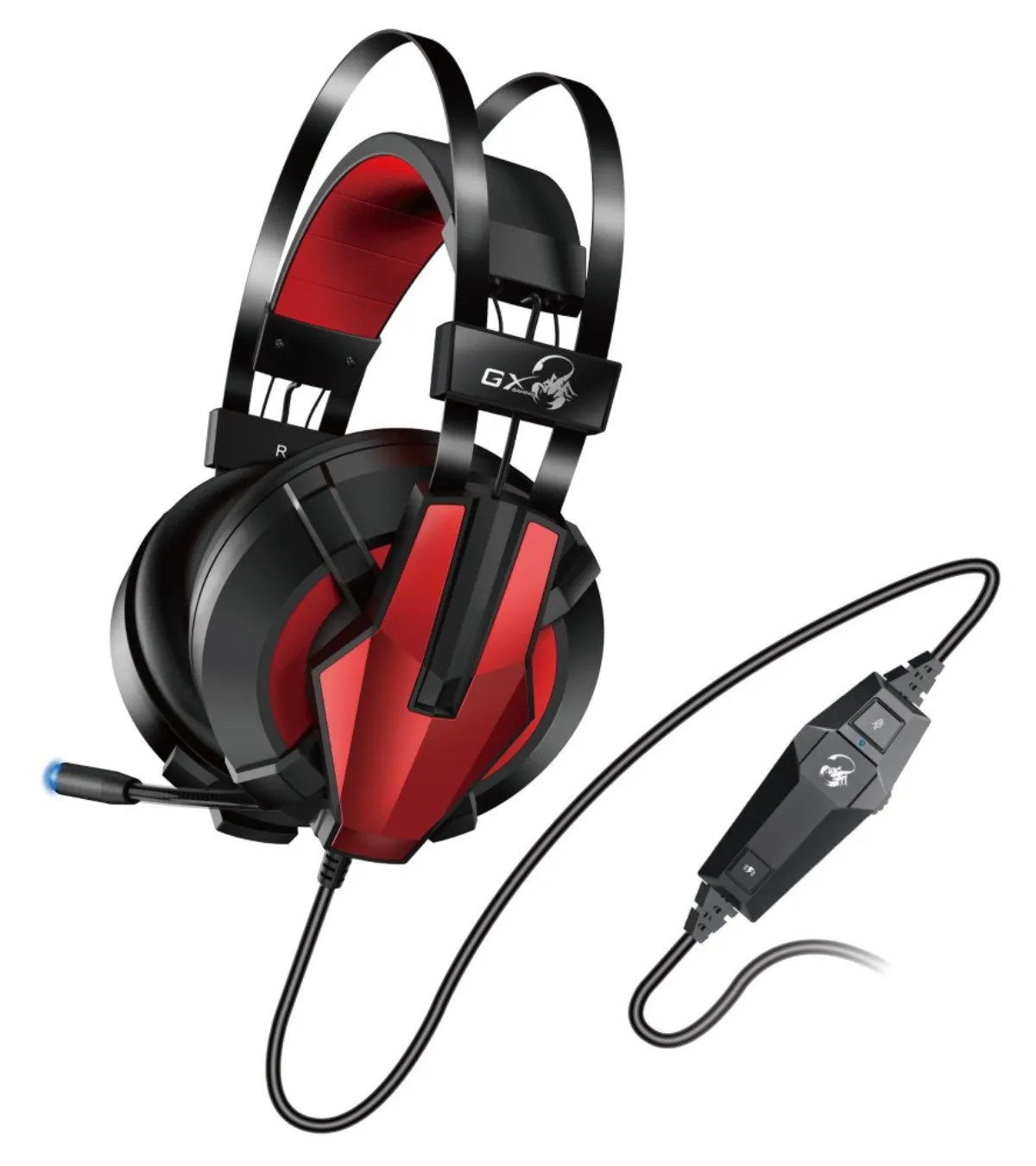 Kufje Genius GX Gaming HS-G710V , të kuqe/zeza