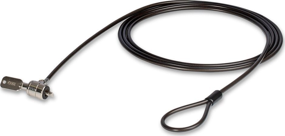 Kabllo sigurie për laptop Lindy Notebook Security Cable, bravë me çelës, çelik, gri