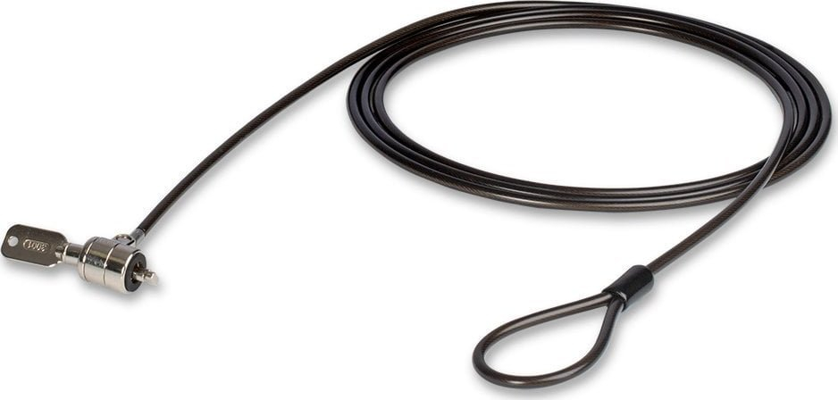Kabllo sigurie për laptop Lindy Notebook Security Cable, bravë me çelës, çelik, gri