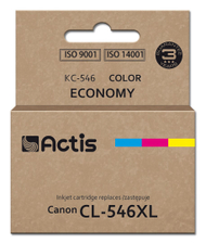 Ngjyrë për printer Actis KC-546 (zëvendësim për Canon CL-546XL), 15 ml, e kaltër / e kuqe / e verdhë