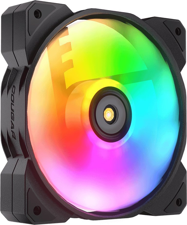 Кулер вентилатори Cougar MHP 120 ARGB, 120 mm, сет 3 парчиња, црни