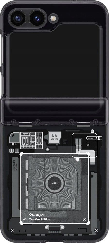 Mbulesë telefoni Spigen Ultra Hybrid Pro Zero One për Samsung Galaxy Z Flip6, transparente