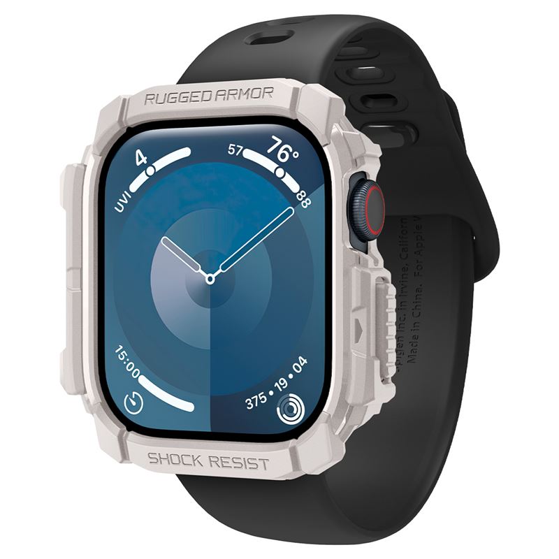 Mbrojtëse Spigen Rugged Armor për Apple Watch 10, 46mm, bezhë