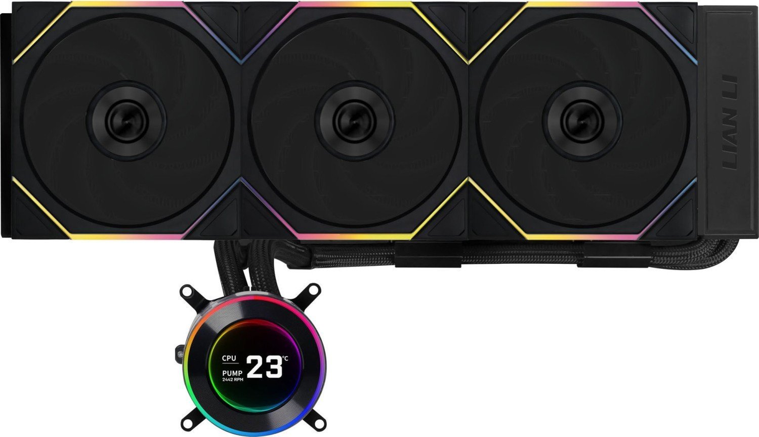 АИО ладилник за процесор Lian Li Hydroshift II LCD C 360TL, 360mm, IPS екран 2.1\", црн