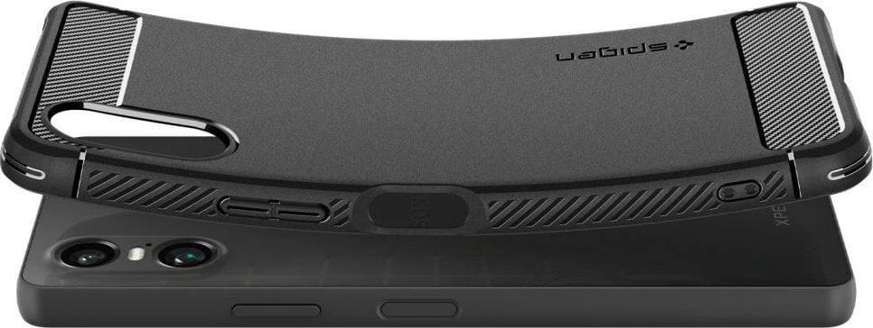 Mbulesë telefoni Spigen Rugged Armor për Sony Xperia 10 VI, TPU, mat, e zezë