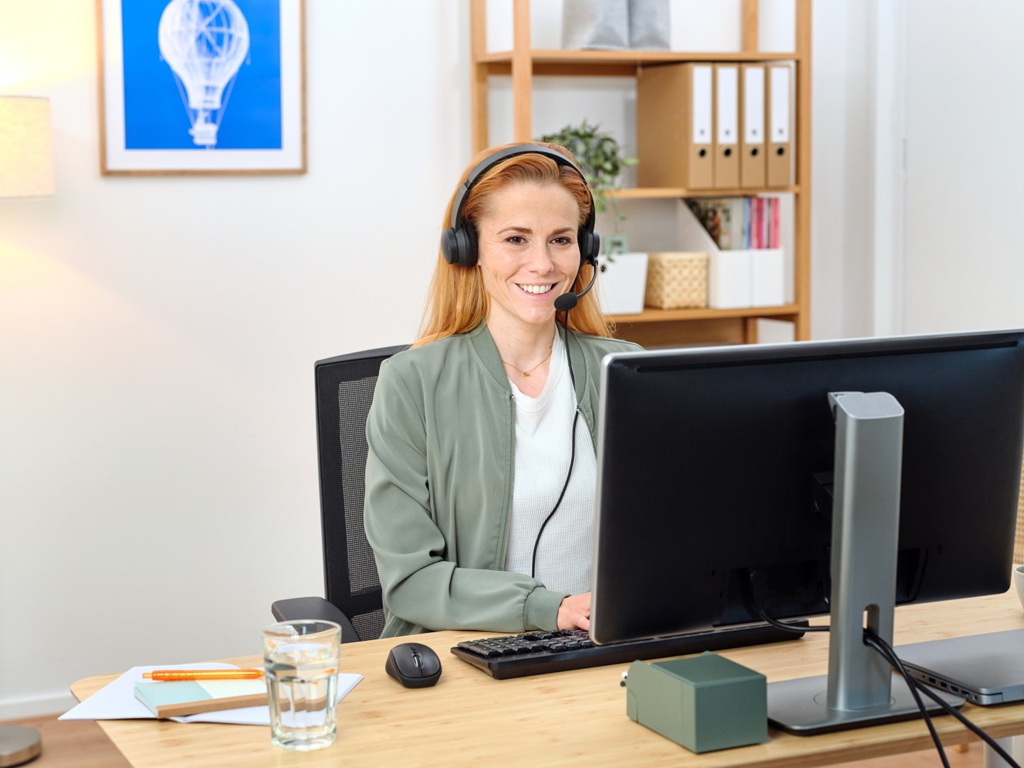 Kufje PC Ayda USB-ENC, USB/USB-C, të zeza