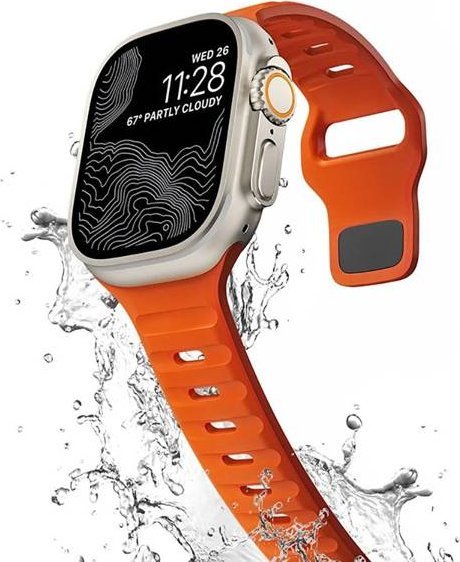 Rrip dore Tech-Protect Iconband Line për Apple Watch 4/5/6/7/SE/8/Ultra 44/45/49mm, TPU, portokalli