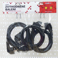 Kabllo zgjatuese Logo, 230V, 2m, set 5 copë, e bardhë