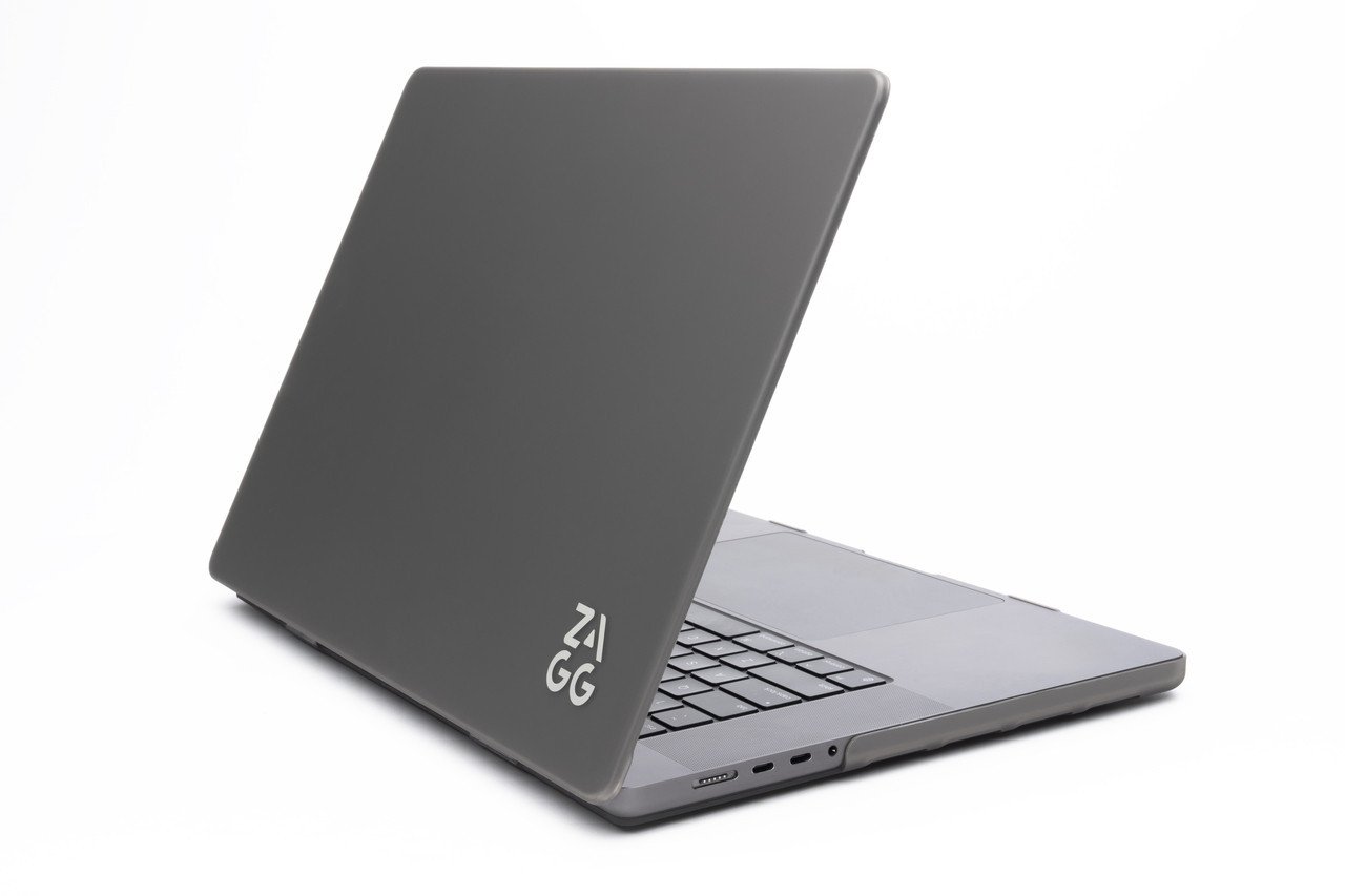 Заштитна навлака ZAGG за MacBook Pro 16\" M1 M2 M3, цврста (hardshell), smoke, темно сива
