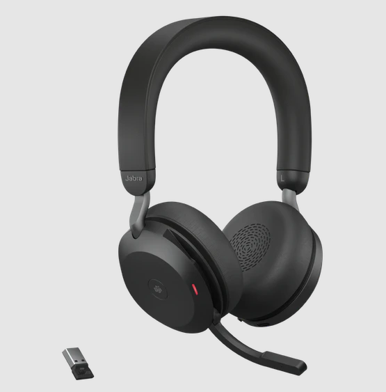 Kufje Jabra Evolve2 75 MS Stereo, USB C, me qëndro tavoline, të zeza
