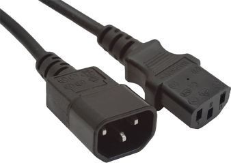 Kabllo Gembird VDE IEC320 C13/C14, 5m, e zezë