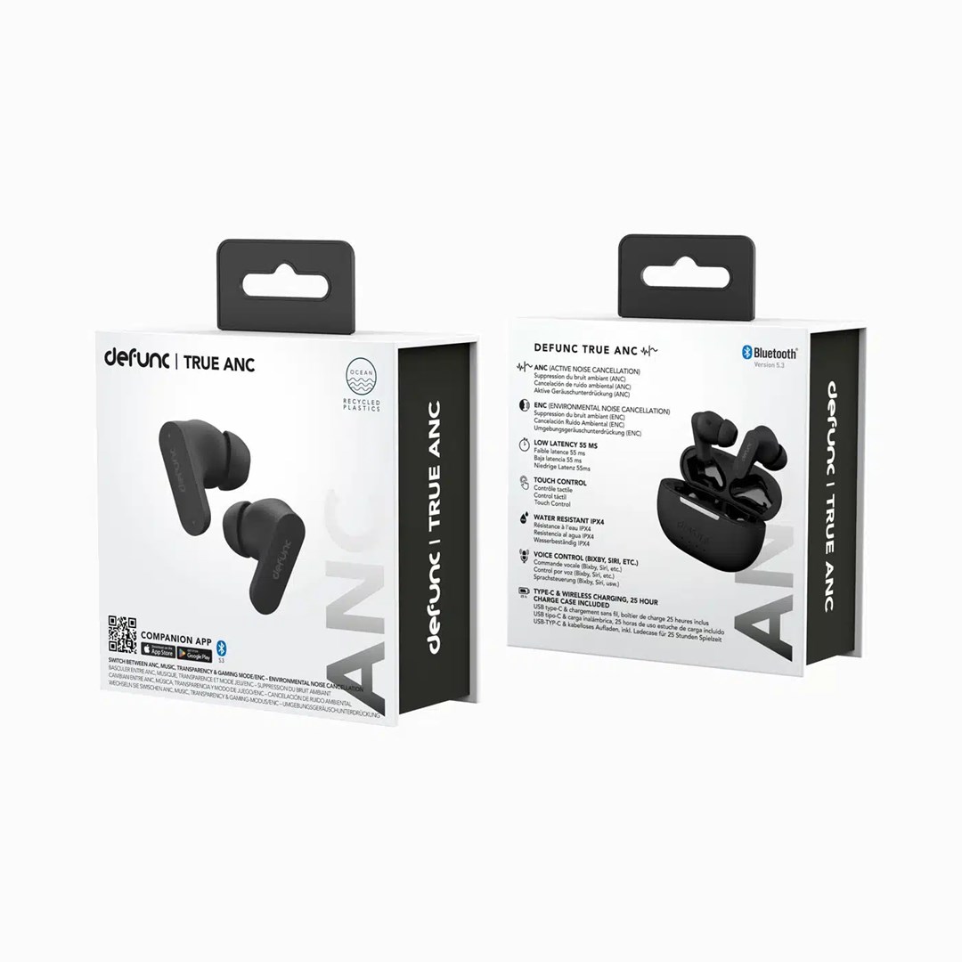 Kufje DEFUNC True ANC, True Wireless Stereo, të zeza