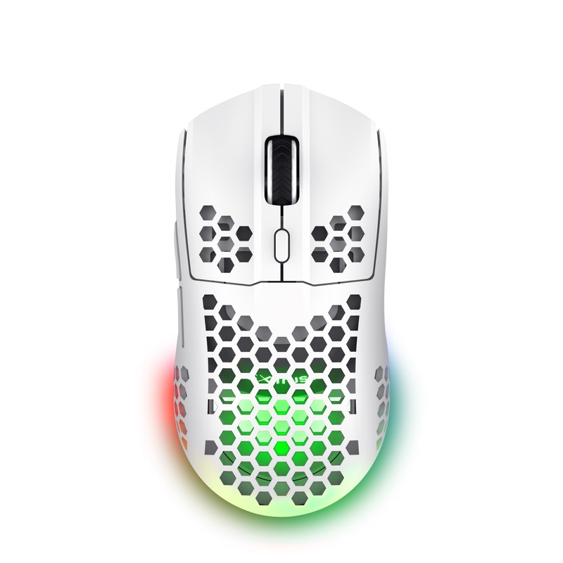 Maus Trust Gaming GXT 929W Helox, 4800 DPI, i bardhë