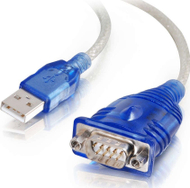 Kabllo adapter USB në serial C2G, 0.45m, RS-232 DB9, blu