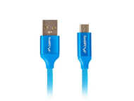 Kabllo Lanberg, USB A / micro USB B, 1 m, e kaltër