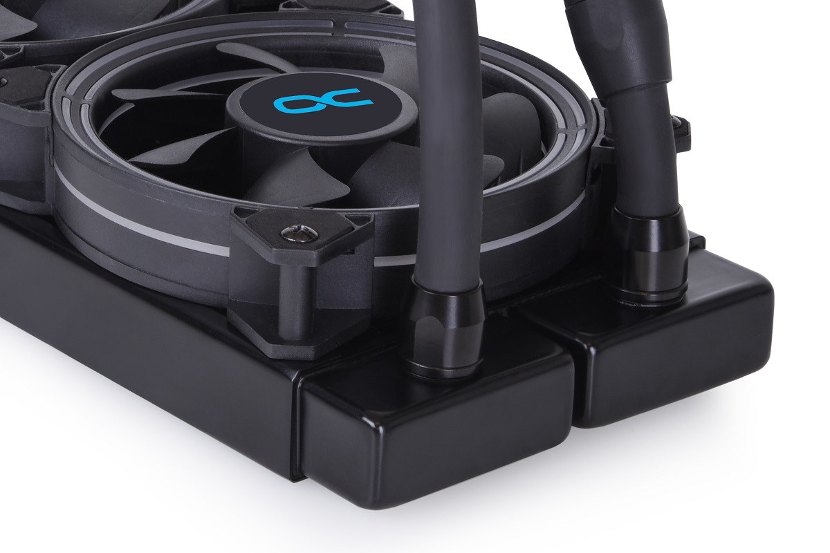 Ftohës me ujë Alphacool Eisbaer Aurora LT360, 360mm, ARGB, i zi