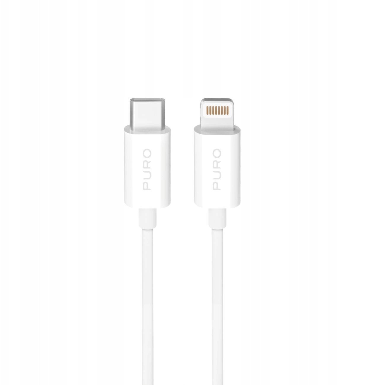 Kабел USB Puro TPE, USB C во Lightning, 2m, 20W, бела
