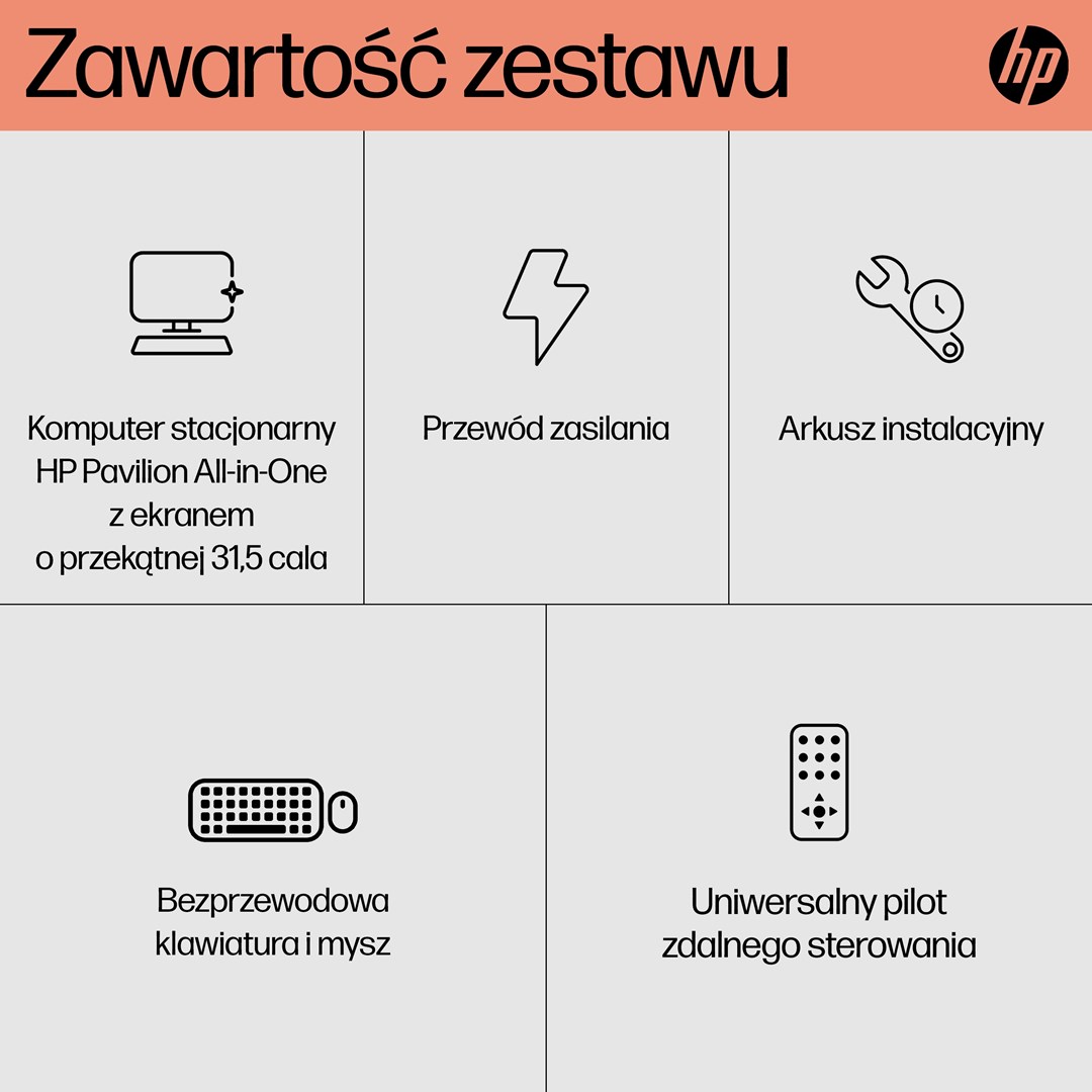 Kompjuter All-in-One HP 6J9N3EA, 31.5", i5-12400T, 16GB RAM, 1TB SSD, GTX 1650, i zi