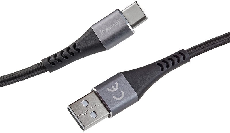 USB кабел Интенсо 7901100, USB A во USB C, 1.5 m, 60W, црн