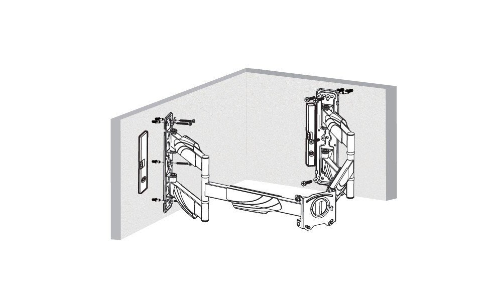 Mbajtës muri për TV Art AR-85, 32-70", 45 kg, i zi