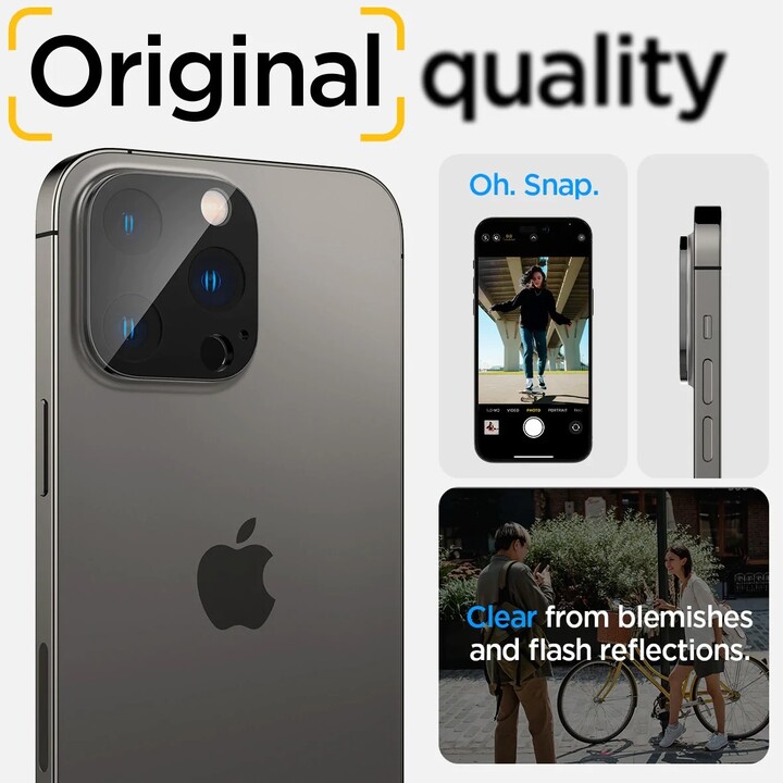 Xham mbrojtës Spigen Optik për Apple iPhone 14 Pro/iPhone 14 Pro Max, 2 copë, i zi