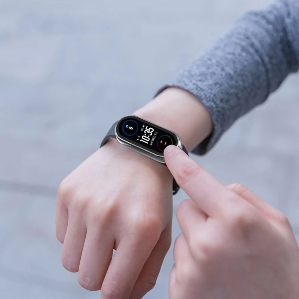 Mbulesë mbrojtëse Tech-Protect Defense për Xiaomi Smart Band 10, me xham të integruar, e zezë