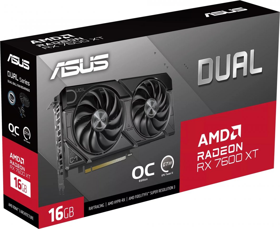 Kartelë grafike Asus Dual Radeon RX 7600 XT OC 16GB GDDR6