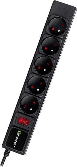 Lista mbrojtëse Tracer PowerGear TRALIS47138, 5 prize, kabllo 5 m, e zezë