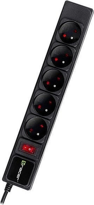 Lista mbrojtëse Tracer PowerGear TRALIS47138, 5 prize, kabllo 5 m, e zezë
