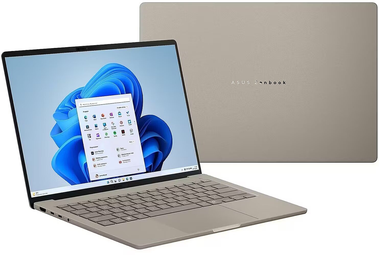 Laptop ASUS ZenBook A14 OLED UX3407QA, 14", Snapdragon X1, 16GB 512GB, bezhë