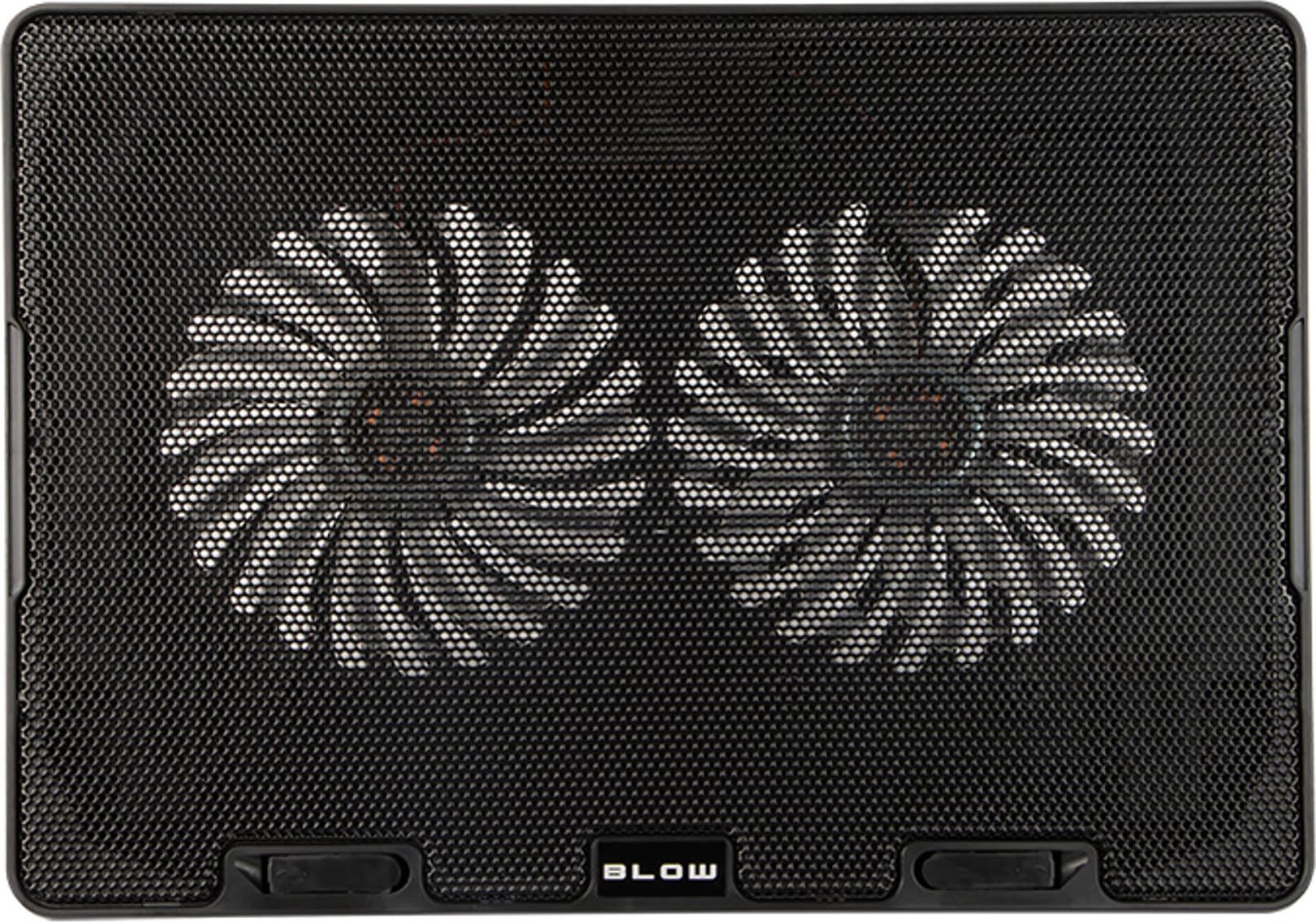 Ладилник за лаптоп Blow Walking Stand Samba, 2 вентилатори, сино осветлување, црн