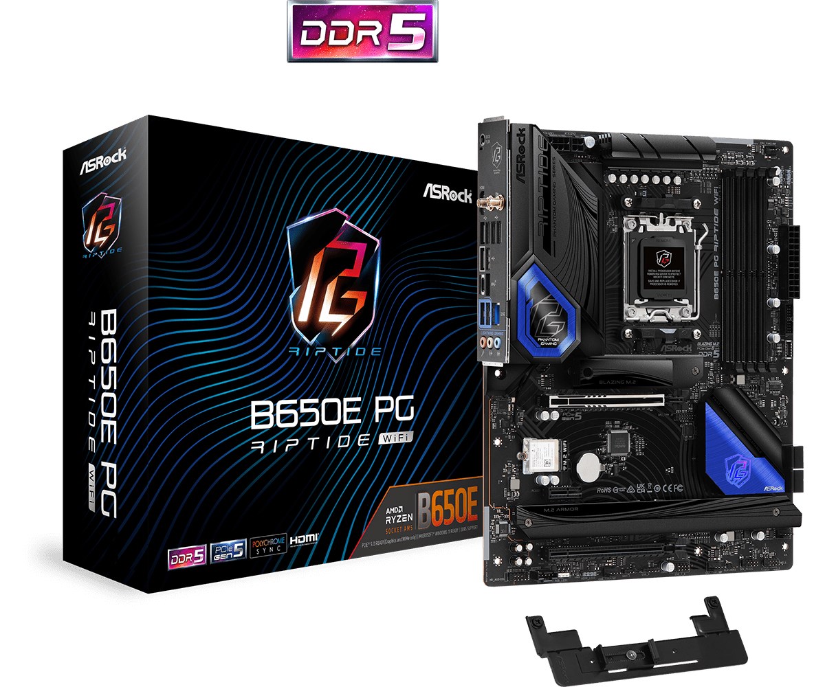 Pllakë amë Asrock B650E PG Riptide WiFi AMD B650 Socket AM5 ATX