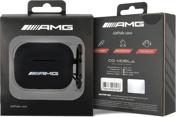 Навлака за слушалки AMG AMAP2RBK, за AirPods Pro 2, силикон, црна