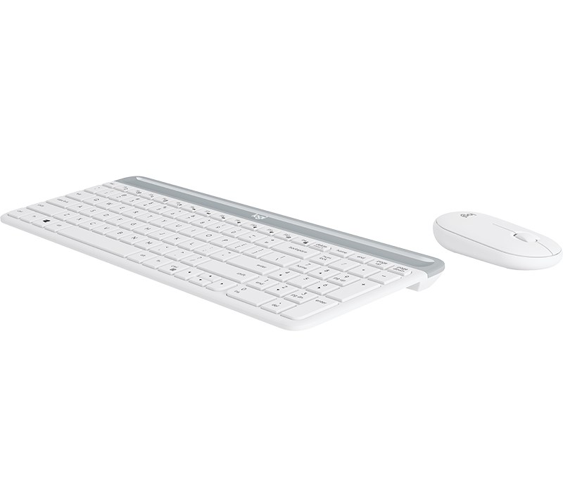 Set tastierë dhe maus Logitech Slim Wireless MK470, të bardha