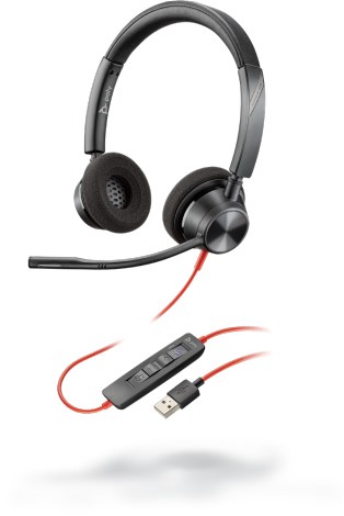 Kufje Plantronics Blackwire 3320 Stereo USB-A, të zeza