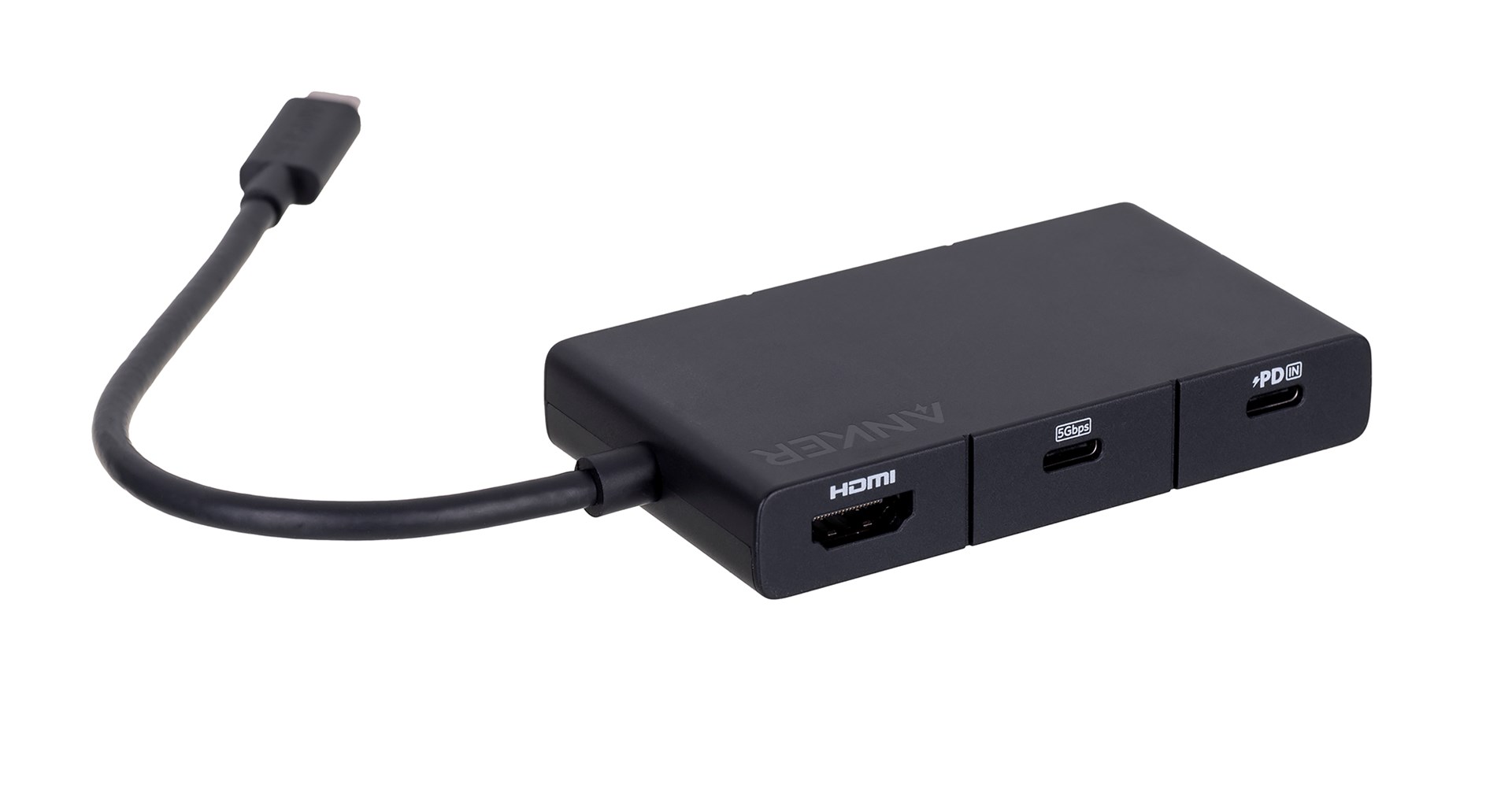 USB Hub Anker 332, 5-in-1, USB-C, 4K HDMI, 100W PD, i hirtë