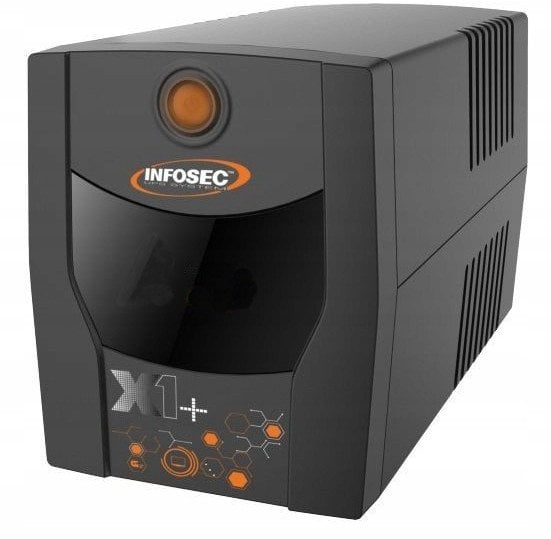 UPS Infosec X1+ 500, 500VA, излез FR SCHUKO, црн
