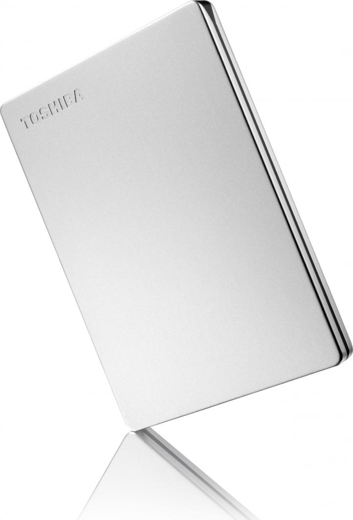 Hard disk i jashtëm Toshiba Canvio Slim, 1TB, USB 3.0, argjendtë