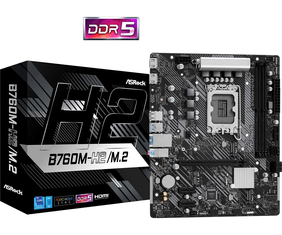 Pllakë amë ASRock B760M-H2/M.2