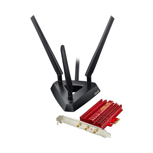 Përshtatës rrjeti ASUS PCE-AC68, PCIe, Wi-Fi AC1900, i kuq