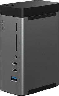 Dock USB C Belkin Connect, 10000 Mbit/s, shumë porta, gri