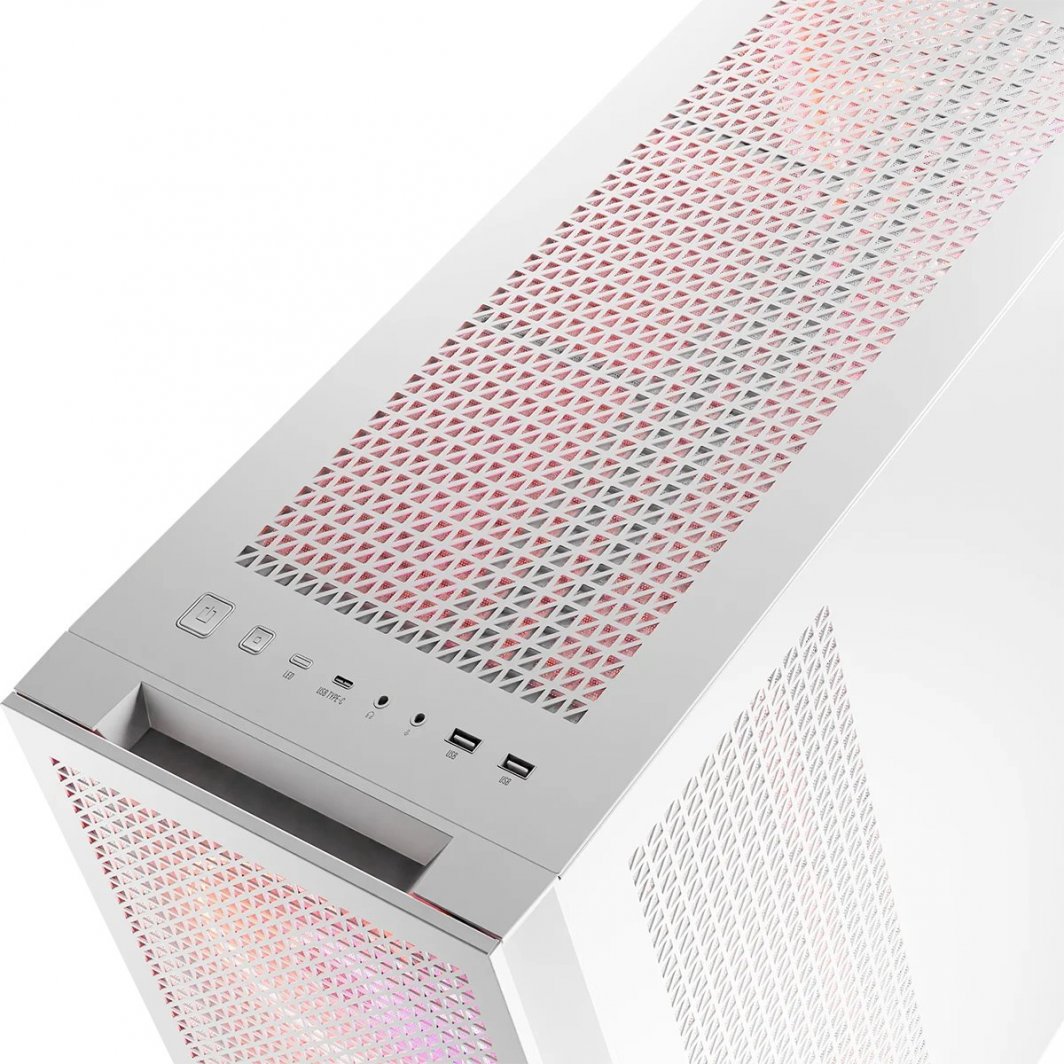 Kasë Modecom Volcano Expanse T Apex ARGB, e bardhë, Midi Tower