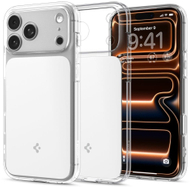 Mbrojtëse telefoni Spigen Ultra Hybrid T MagSafe për iPhone 17 Pro Max, transparente, kornizë e bardhë