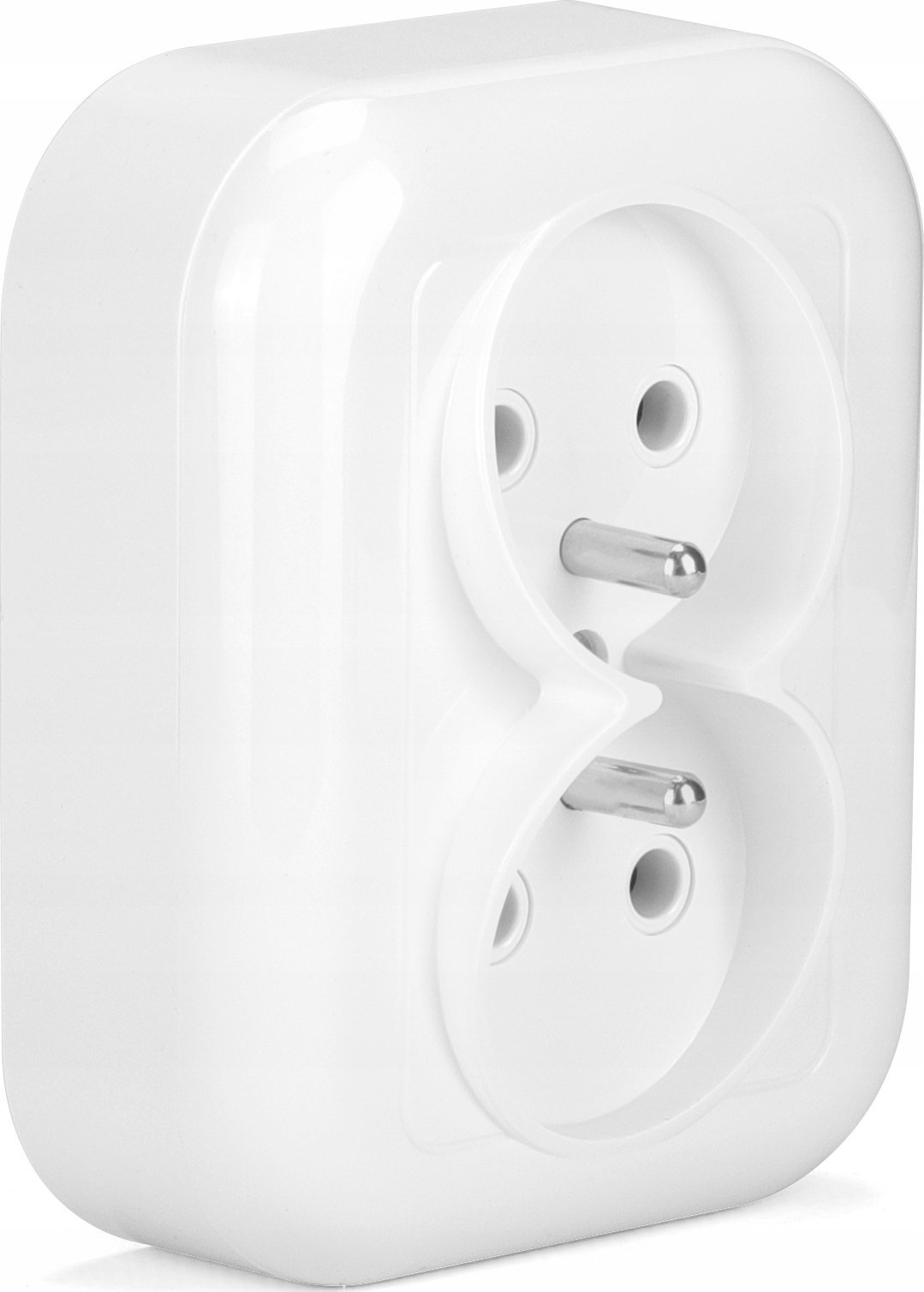 Prizë dyshe sipërfaqësore Montis EXTENSA MT082Z, me tokëzim, IP20, e bardhë