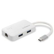 Qendër USB Edimax USB-C, 3 porte USB 3.0, Gigabit Ethernet, i bardhë